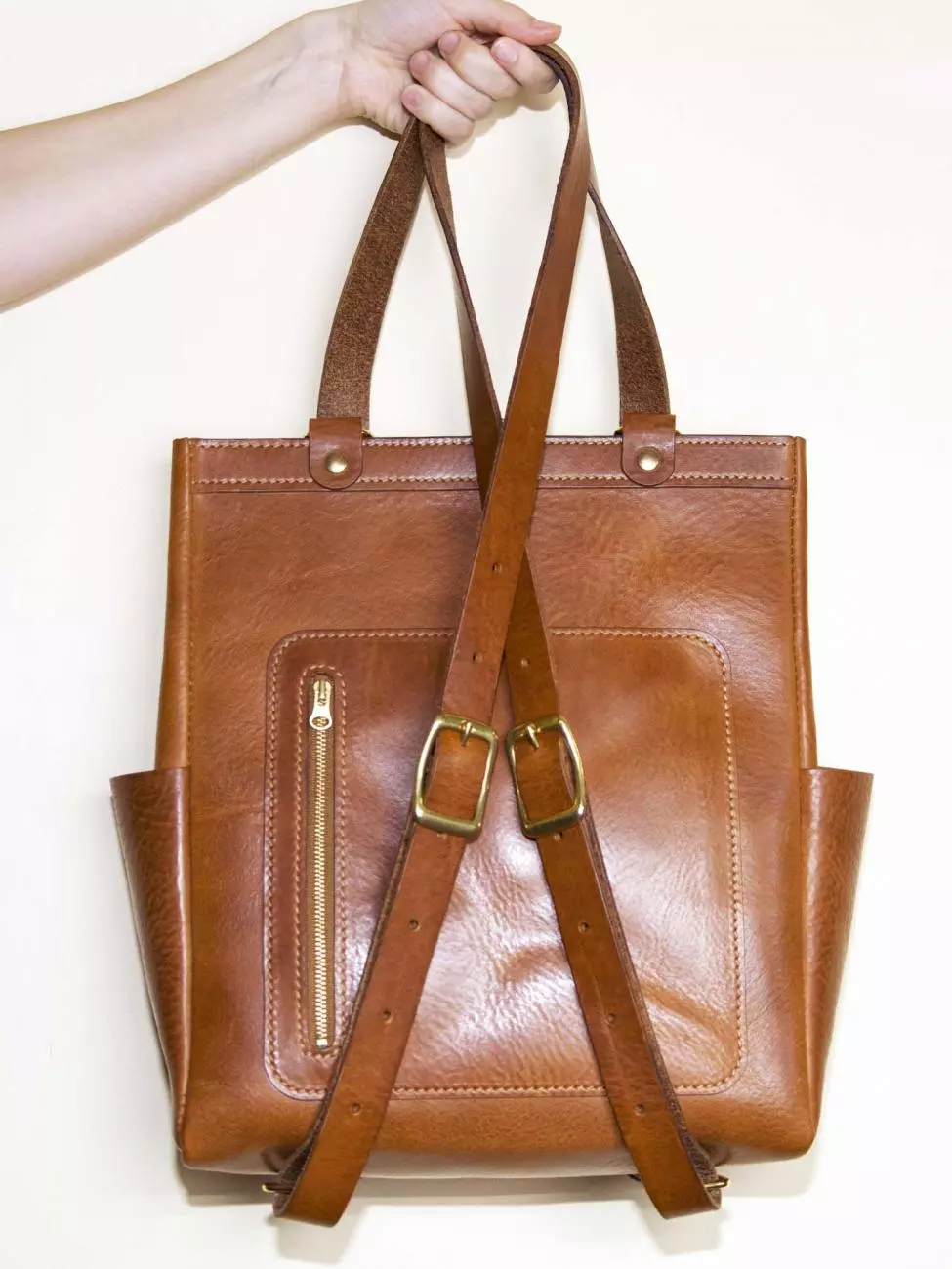 6 - Women leather backpack